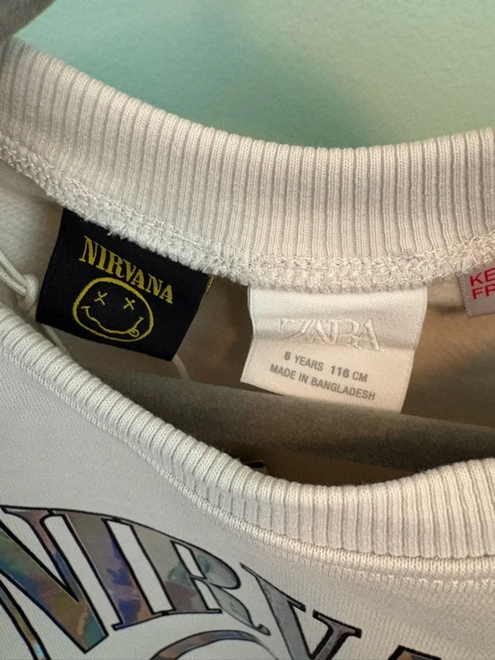ZARA IRIDESCENT NIRVANA PRINT SWEATSHIRT - Picture 10 of 11